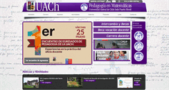 Desktop Screenshot of pedagogiamatematicas.uach.cl