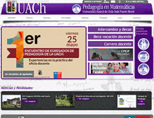 Tablet Screenshot of pedagogiamatematicas.uach.cl